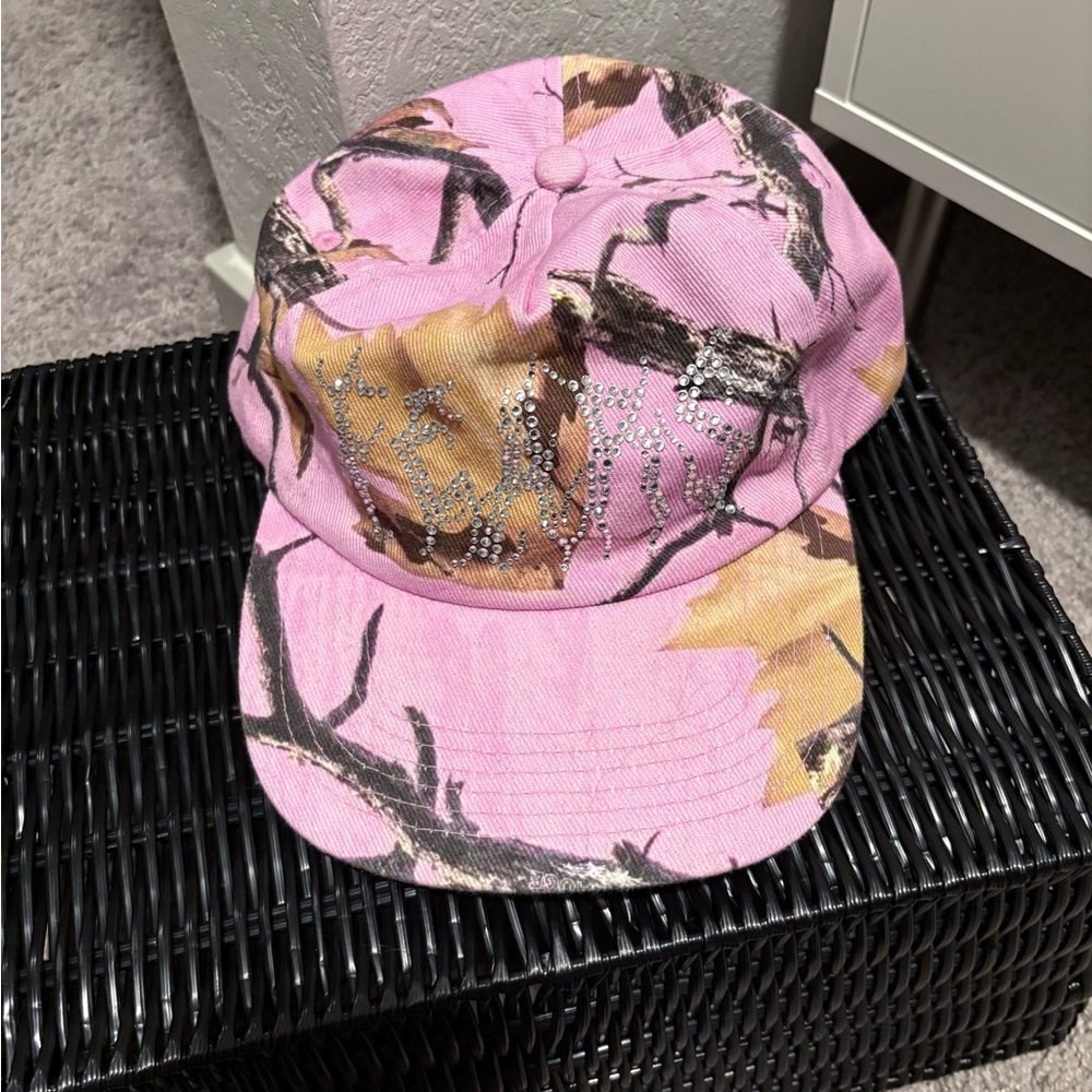 Pink Camouflage Hat Y2K